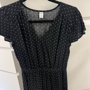 Old navy black and white polka dot dress, size xs